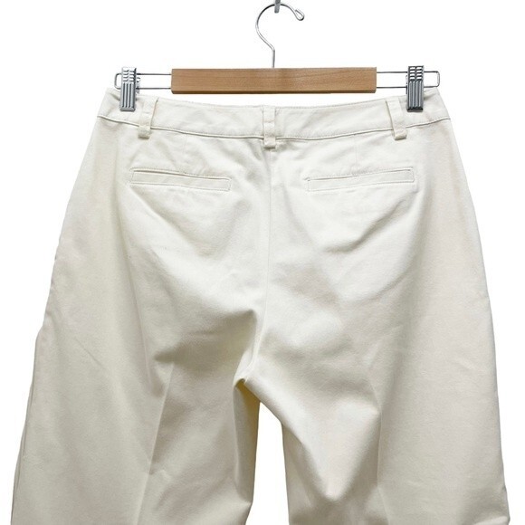 Sigrid Olsen Cream Pants Floral Embroidered Cropped Poet Pant Women’s Size 4 - Picture 7 of 15